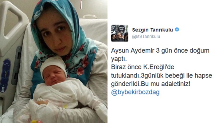 Woman detained at hospital, jailed with 3-day-old baby over Gülen links