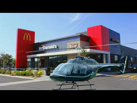 Sydney’de çılgın pilot: Hamburger için McDonalds’a helikopterle geldi