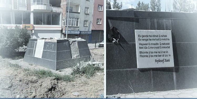 Seçim meydanlarında Mem-u Zin ile oy devşirenler, Ehmedê Xanî’nin anıtı yıktılar