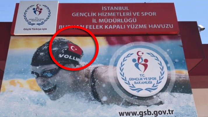 Bakanlık, dünya şampiyonu Amerikalı yüzücüyü photoshop’la Türk yaptı