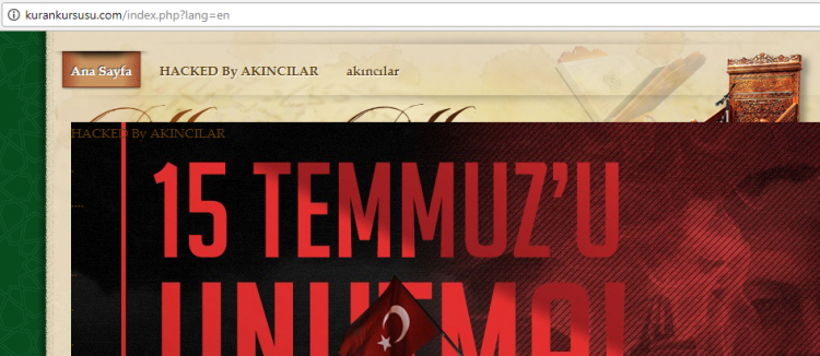 AKTROLLER BU KEZ KUR’AN SİTESİNİ HACKLEYİP KAPATTI