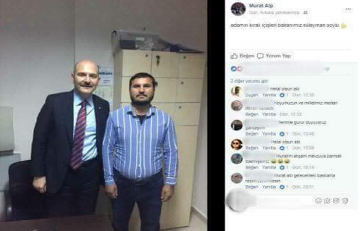 ÖNCE MEZARA SALDIRMIŞLAR, SONRA BAKAN SOYLU İLE KARAKOLDA HATIRA FOTOĞRAFI ÇEKTİRMİŞLER