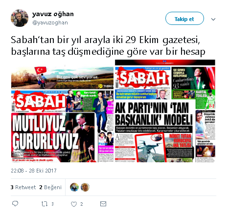 Havuz’un amiral gemisi Sabah’tan bir yıl arayla çok farklı iki manşet