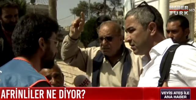 Afrinliler ‘ÖSO talan etti’ dedi,Habertürk kasıtlı yanlış çevirerek ‘YPG’ diye çevirdi
