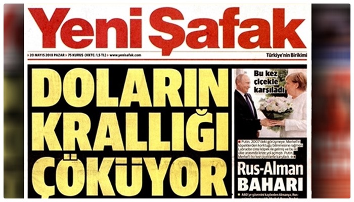 HAVUZ GAZETESİ,YENİ ŞAFAK BU MANŞETLE ÇIKTI: DOLARIN KRALLIĞI ÇÖKÜYOR!