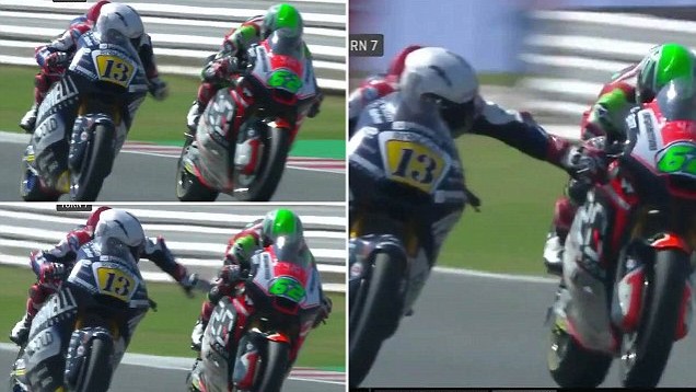 Moto2 yarışında skandal hareket; San Marino’da koşulan yarış izleyenleri şaşkına çevirdi