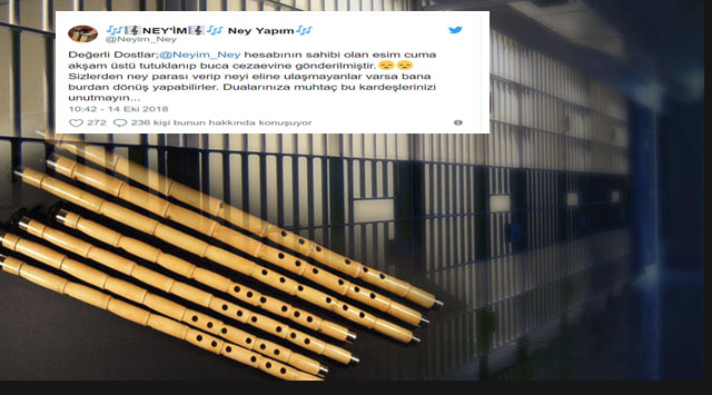 Bunlar mı terörist? Ney yapan eşi tutuklanınca kul hakkı için bu mesajı paylaştı