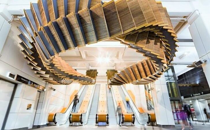 Sydney Wynyard Tren İstasyonu, dünyanın ilk yürüyen merdivenlerinden biri