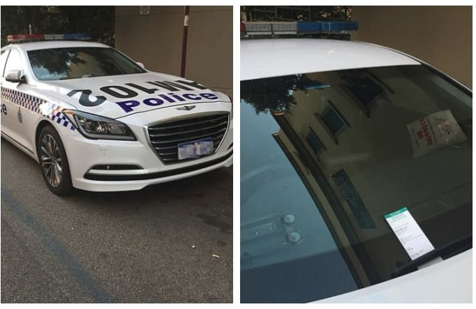 Perth’te, polis otosuna park cezası yazıldı