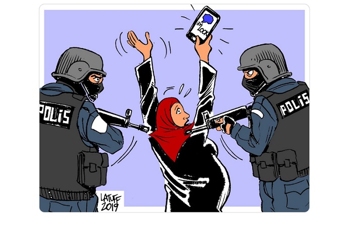 Dünyaca ünlü karikatürist Carlos Latuf, ByLock ve telefon uygulamalarından tutuklu mağdurları çizdi