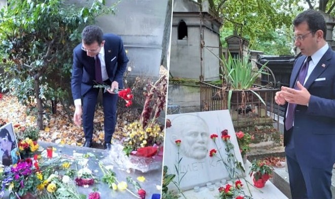 İmamoğlu’dan, Yılmaz Güney ve Ahmet Kaya’nın mezarlarına ziyaret
