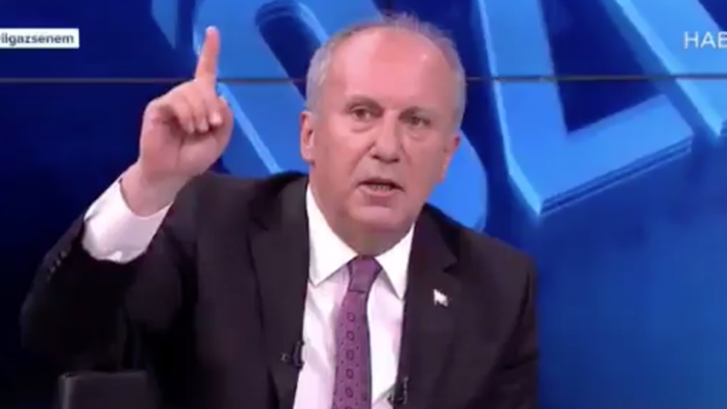 Erdoğan’ın konuşması nedeniyle sözü kesilen Muharrem İnce, stüdyoyu terk etti