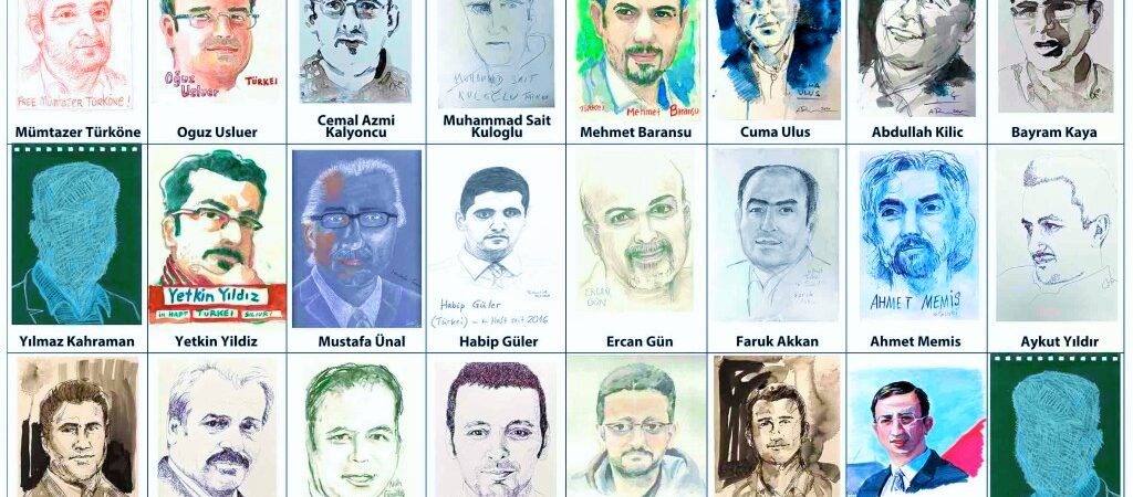 Alman ressamlar, Türkiye de zindandaki tutsak gazetecileri unutmadı