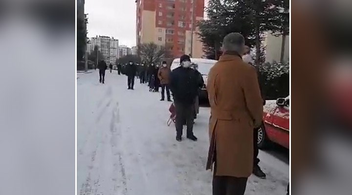 Türkiye’de ‘yokluk’ kuyruğu: Kayseri’de eksi 4 derecede ucuz elma kuyruğu