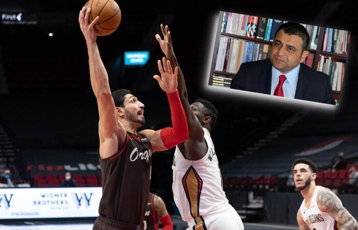 Enes Kanter double double gidiyor, galibiyeti tutsak Prof. Dr Sedat Laçiner’e adadı