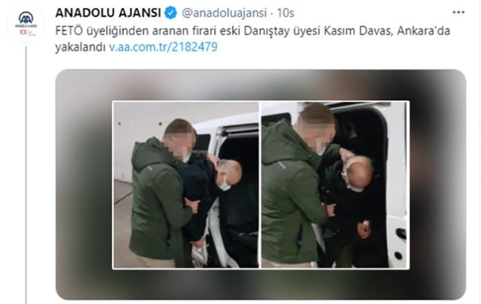 AKP’nin yayın organı Anadolu Ajansı’ndan ihraç Danıştay Üyesi Davas’a operasyon!