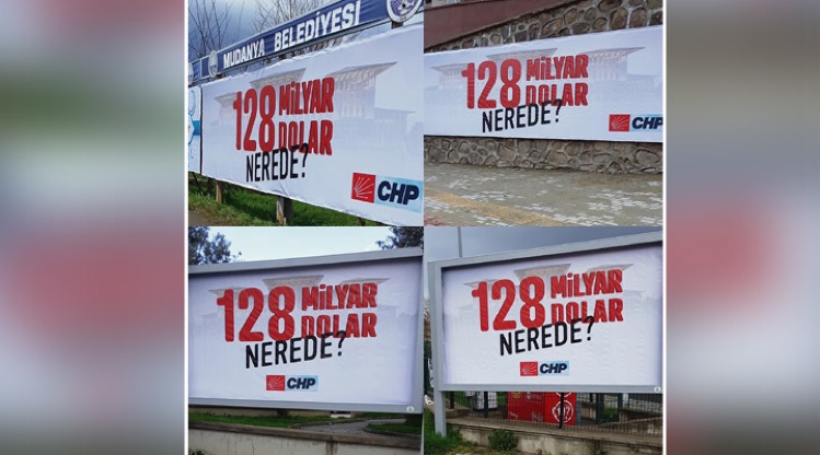 Saray, “128 milyar dolar nerede?” afişlerine ‘hakaret soruşturması’ açtı