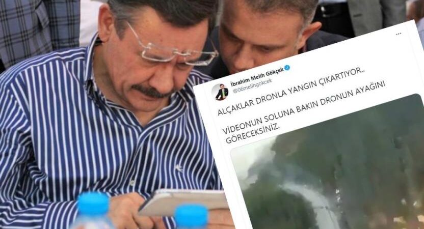 Emniyet yalanladı: Melim Gökçek’in ‘dronlarla yangın çıkartıyorlar’ dediği görüntüler, film sahnesiymiş