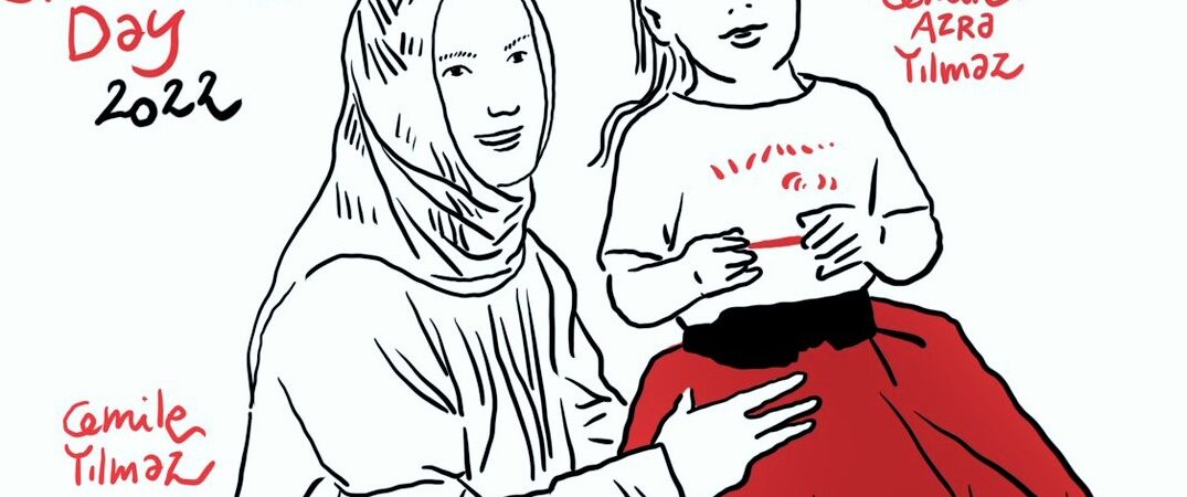 İtalyan karikatürist, Dünya Çocuk Günü için annesiyle cezaevinde kalan Cemile Azra’yı çizdi
