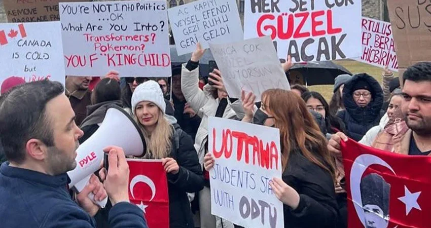 “Türkiye’nin Kanada büyükelçiliği, eyleme katılan gencin pasaportunu iptal edip ‘git İmamoğlu’ndan al’ demiş”
