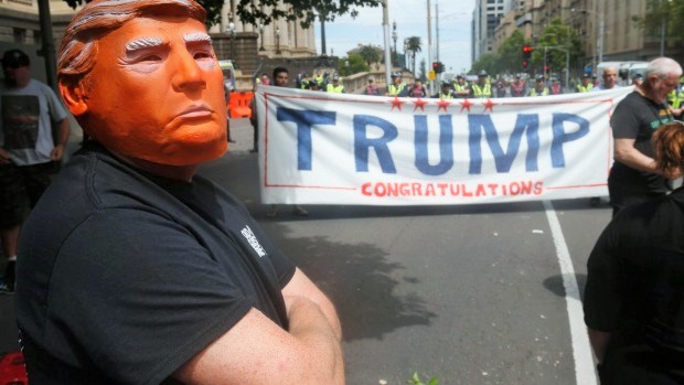 Melbourne’de Trump’a karşı gösteri