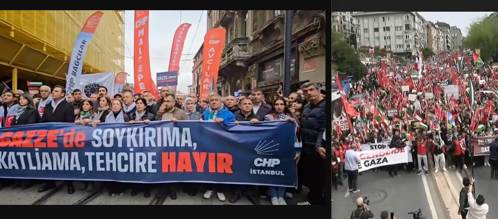 CHP’ye yasak İHH’ya serbest: Polis Gazze yürüyüşüne çifte standart uyguladı