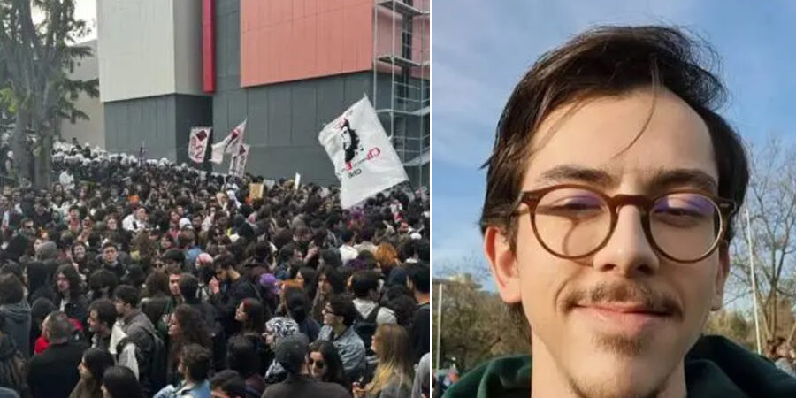 Polis, protestoyu takip edengazetecinin boğazını sıktı, basın kartını parçaladı