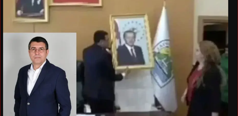 AKP’li Cumhurbaşkanı’nın resmini makamından indiren DEM Partili Başkan: Erdoğan’ın fotoğrafı yasal zorunluluk değil