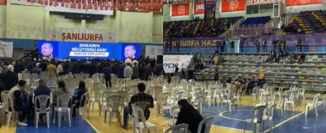 Urfalılar Bekir Bozdağ’ı boş salonla karşıladı: AKP kalesindeki aday tanıtım toplantısında büyük şok