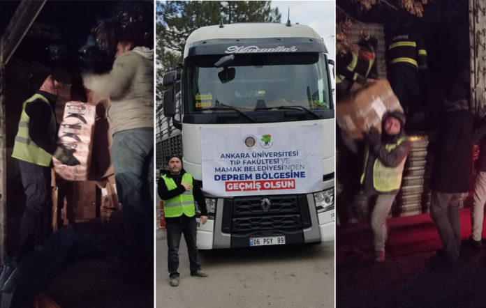 KHK’lı imam ‘672’li yazılı TIR’la depremzedelere yardım götürdü