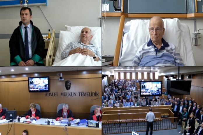 Hastane odasından mahkemeye katılan darbeci Kenan Evren ve köfteci Abdullah amca