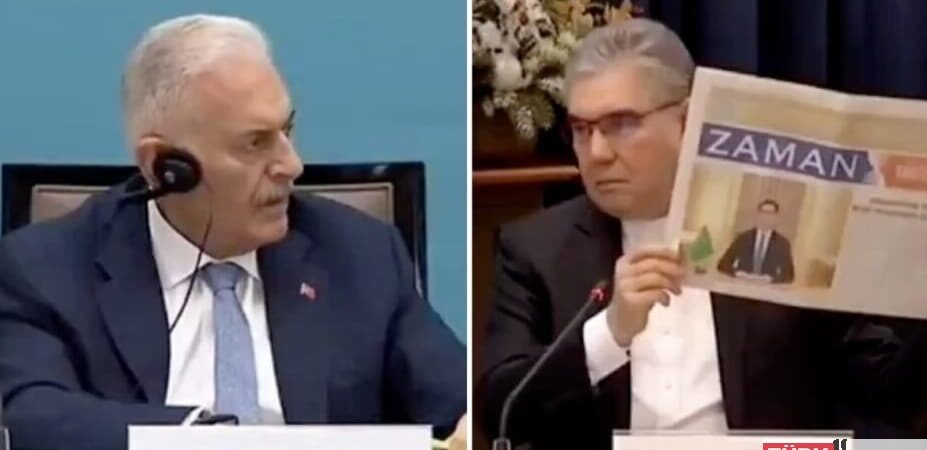 Budapeşte’de, AKP eski Başbakanı Binali Yıldırım’a ‘ZAMAN Türkmenistan Gazetesi’ sürprizi: Dondu kaldı