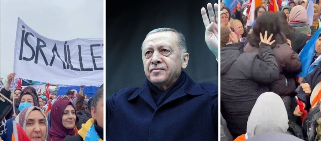 Erdoğan’ın mitinginde ‘İsrail ile ticareti kes’ pankartları açıldı: Çok sayıda gözaltı var