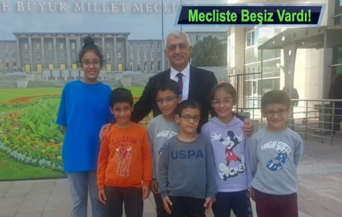HEDEP Milletvekili Gergerlioğlu anne ve babasını cezaevinde ziyaret eden beşizleri Meclis’te misafir etti
