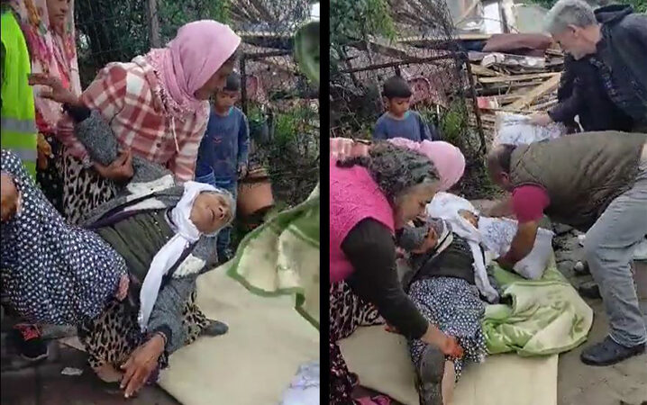 Seçim bitti, AKP’li Belediye yıkıma başladı: Yaşlı nine torunlarıyla sokağa atıldı